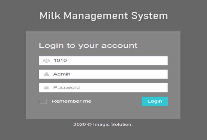 Milk Login Screen